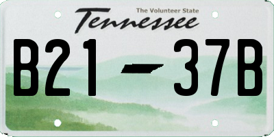 TN license plate B2137B
