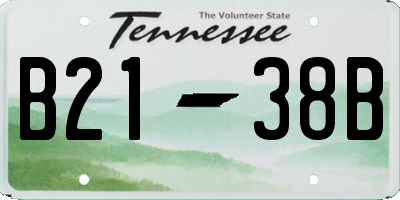 TN license plate B2138B