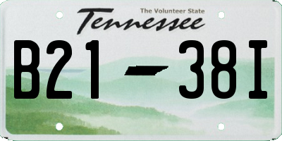 TN license plate B2138I