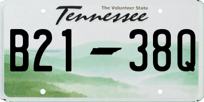 TN license plate B2138Q