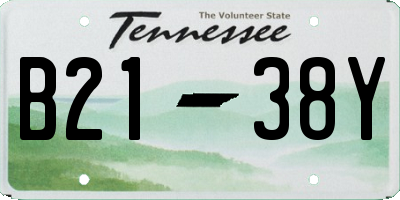 TN license plate B2138Y