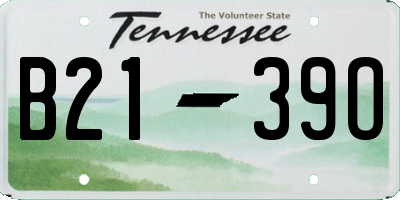 TN license plate B2139O