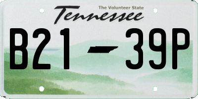 TN license plate B2139P