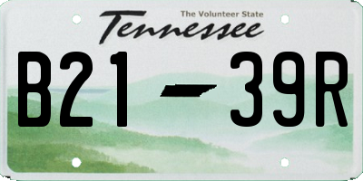 TN license plate B2139R