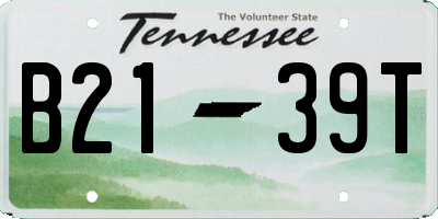 TN license plate B2139T