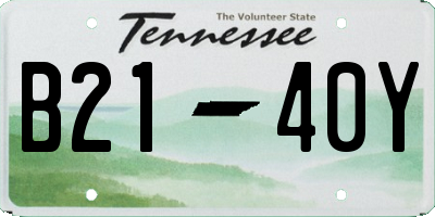 TN license plate B2140Y
