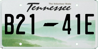 TN license plate B2141E