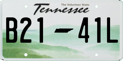 TN license plate B2141L