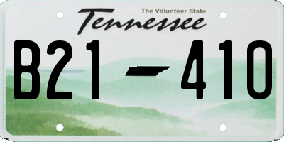TN license plate B2141O