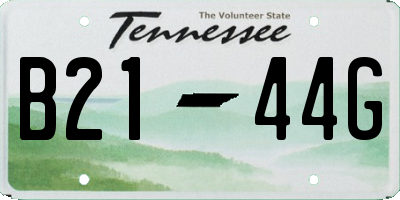 TN license plate B2144G