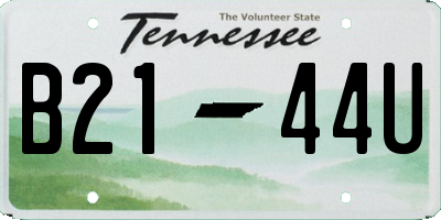 TN license plate B2144U