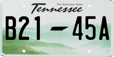 TN license plate B2145A