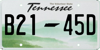 TN license plate B2145D
