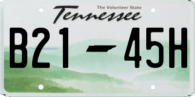 TN license plate B2145H