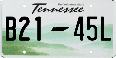 TN license plate B2145L
