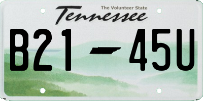 TN license plate B2145U