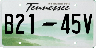 TN license plate B2145V