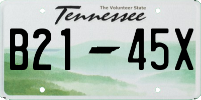 TN license plate B2145X
