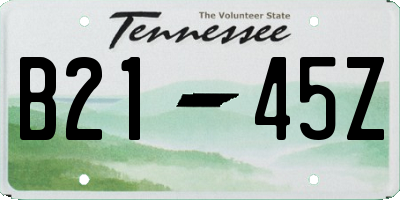 TN license plate B2145Z