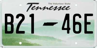 TN license plate B2146E