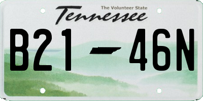 TN license plate B2146N