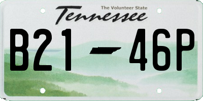 TN license plate B2146P