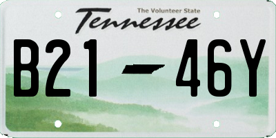 TN license plate B2146Y