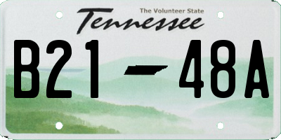 TN license plate B2148A