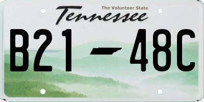 TN license plate B2148C