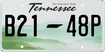 TN license plate B2148P