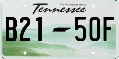 TN license plate B2150F