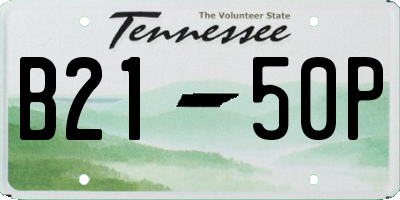 TN license plate B2150P