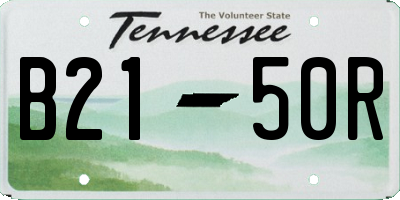 TN license plate B2150R