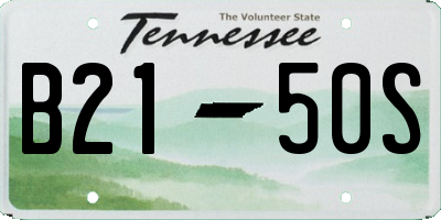 TN license plate B2150S
