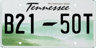 TN license plate B2150T