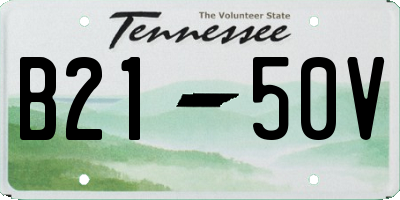 TN license plate B2150V