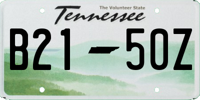 TN license plate B2150Z