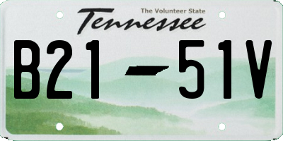 TN license plate B2151V