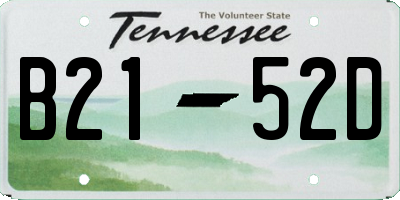 TN license plate B2152D