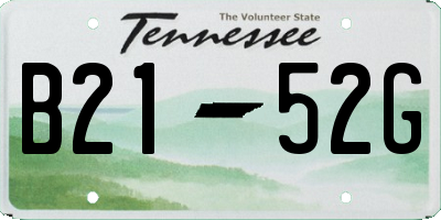 TN license plate B2152G