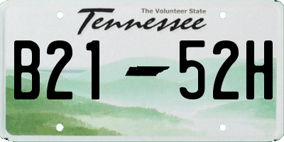 TN license plate B2152H
