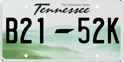 TN license plate B2152K