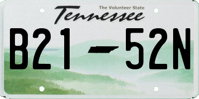 TN license plate B2152N
