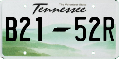 TN license plate B2152R