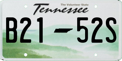 TN license plate B2152S