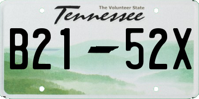 TN license plate B2152X