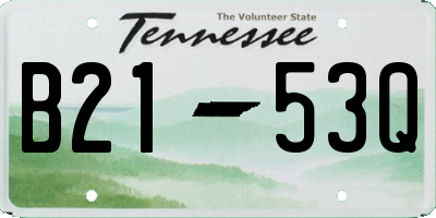 TN license plate B2153Q