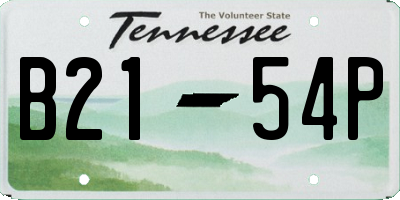TN license plate B2154P