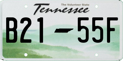 TN license plate B2155F