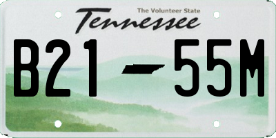 TN license plate B2155M